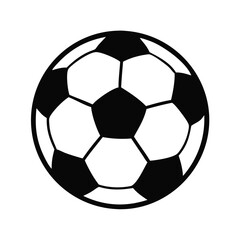 Fototapeta premium Classic Black and White Soccer Ball Icon Graphic Design Element