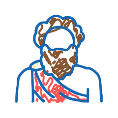 human ancient greece icon doodle illustration