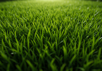 Fototapeta premium close-up view of vibrant green grass blades