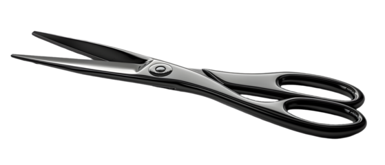Sharp Scissors Black Background.