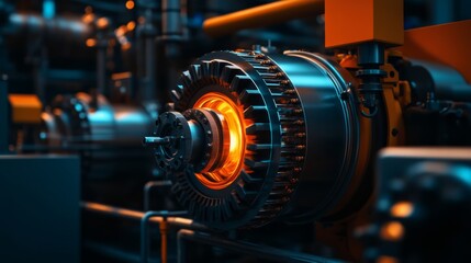 Obraz premium AI-based thermal imaging systems detecting overheating machinery, preventing industrial failures through predictive maintenance,