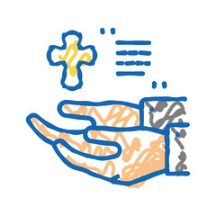ordo christianity church icon doodle illustration