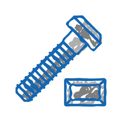t-slot bolt icon doodle illustration
