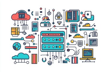 Digital Ecosystem Illustration