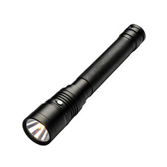 Illuminating adventure using a flashlight in the dark outdoors isolated on transparent background