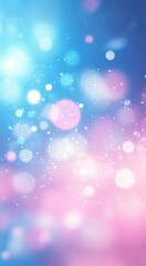 Obraz premium A soft, pastel-toned backdrop featuring bokeh circles in shades of blue and pink.