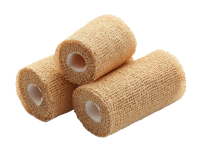 Medical supplies action bandages clinic environment healthcare isolated on transparent background