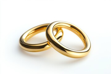 Golden wedding rings, elegant and simple