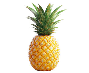 Fresh pineapple harvest tropical farm food outdoors isolated on transparent background