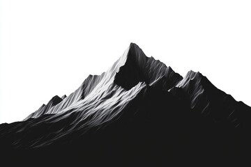 Monochrome Mountain Silhouette
