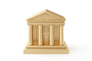 Fototapeta premium Golden Classical Building Icon