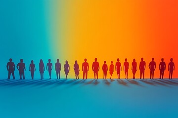 Teamwork Unity Abstract People Illustration Design Concept