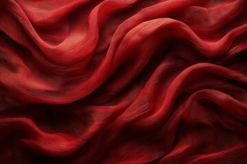 Obraz premium Deep red fabric, elegant drapes and folds