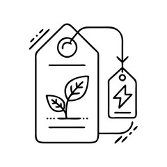 energy efficient label icon, energy efficient label line art - simple line art of energy efficient label, perfect for energy efficient label logos and icons