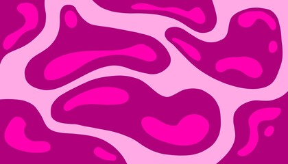 Abstract background seamless pattern with blob shapes and texture. Modern graphic print with liquid organic shapes, bright paint splashes and spots. Trendy summer pattern, vector illustration 