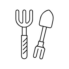 fork icon, fork line art - simple line art of fork, perfect for fork logos and icons