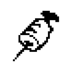 Fototapeta premium pixelate syringe icon