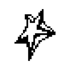Fototapeta premium pixelate star icon
