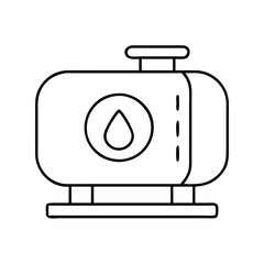 fuel tank icon, fuel tank line art - simple line art of fuel tank, perfect for fuel tank logos and icons