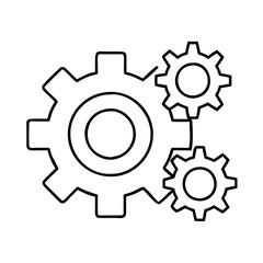 gear icon, gear line art - simple line art of gear, perfect for gear logos and icons