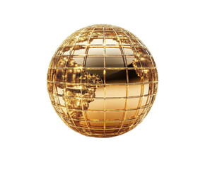 Global networking event business sphere digital age modern view isolated on transparent background