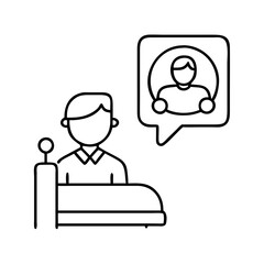 guest icon, guest line art - simple line art of guest, 