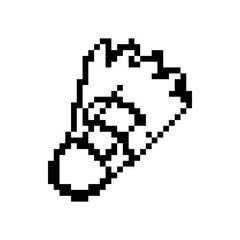 Fototapeta premium pixel badminton ball icon