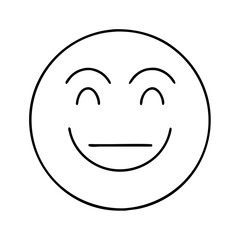 happy face icon, happy face line art