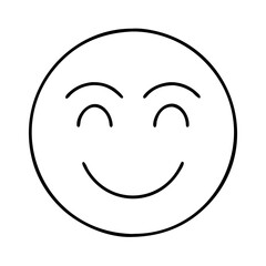 Fototapeta premium happy face icon, happy face line art - simple line art of happy face, perfect for happy face logos and icons