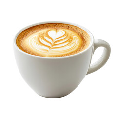 Latte creation coffee shop beverage isolated on transparent background