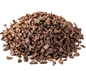 Chocolate chunks for baking kitchen food isolated on transparent background