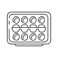 ice tray icon, ice tray line art - simple line art of ice tray, perfect for ice tray logos and icons