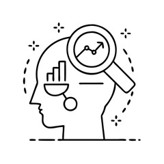 insights icon, insights line art - simple line art of insights, perfect for insights logos and icons