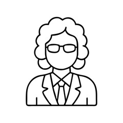 judge icon, judge line art - simple line art of judge, perfect for judge logos and icons