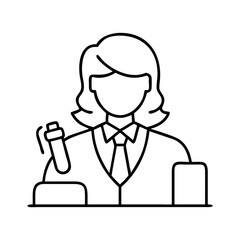 judge icon, judge line art - simple line art of judge, perfect for judge logos and icons