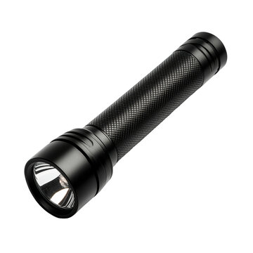 Daylight exploration adventures with a flashlight in nature isolated on transparent background