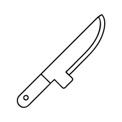 knife icon, knife line art - simple line art of knife, perfect for knife logos and icons