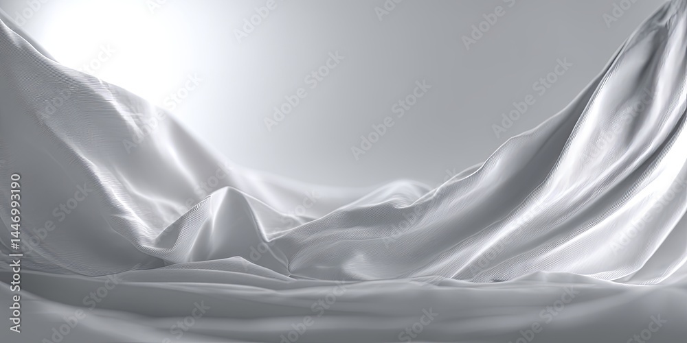 Poster Ethereal White Background with Soft Light Effects for Use in Various Creative Projects and Modern Design Applications