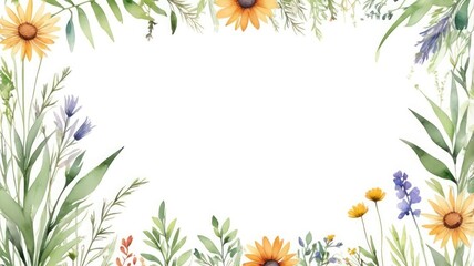spring border with flowers