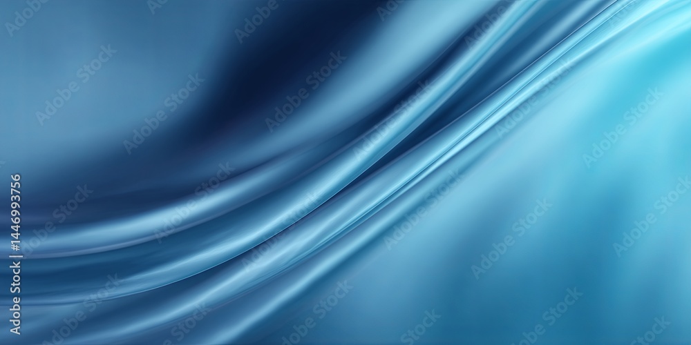 Poster Abstract blue background with smooth gradient and blurred lines, perfect for design projects, wallpapers, and creative applications, tranquility and calmness.