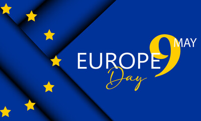 Vector illustration of Europe Day.Victory in Europe Day.Annual public holiday in May. 