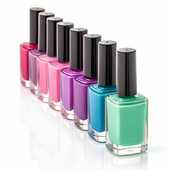Obraz premium colorful nail polishes isolated on white
