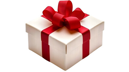Gift Box With Red Ribbon Isolated Illustration Graphic Design