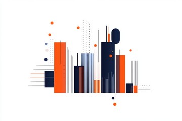 Obraz premium Abstract cityscape illustration