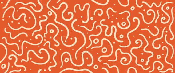 Crédence en verre imprimé Fun colorful childish doodles seamless pattern vector. Abstract wallpaper design for print, home decoration, fabric and textiles. 