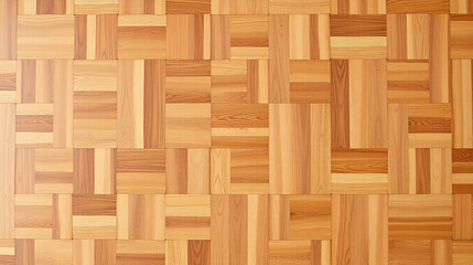 Naklejka premium Intricate multitone wooden parquet pattern with interlocking design, perfect for flooring, backgrounds, and interior decor inspiration