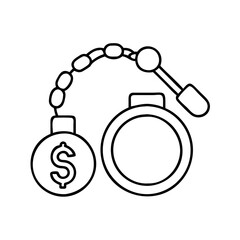 bail icon, bail line art - simple line art of bail, perfect for bail logos and icons