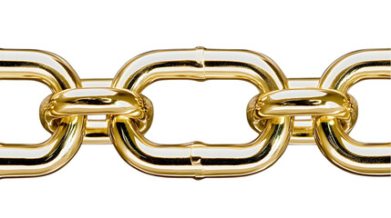 Gold Chain Illustration Isolated Background