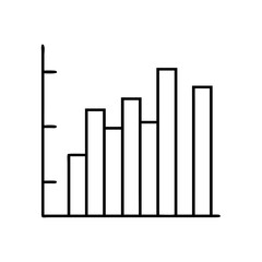 bar graph icon, bar graph line art - simple line art of bar graph, perfect for bar graph logos and icons