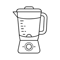 blender jar icon, blender jar line art - simple line art of blender jar, perfect for blender jar logos and icons